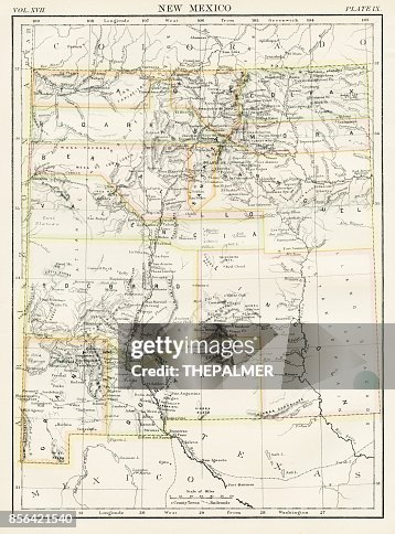 新墨西哥地圖 1884 新墨西哥地圖 1884