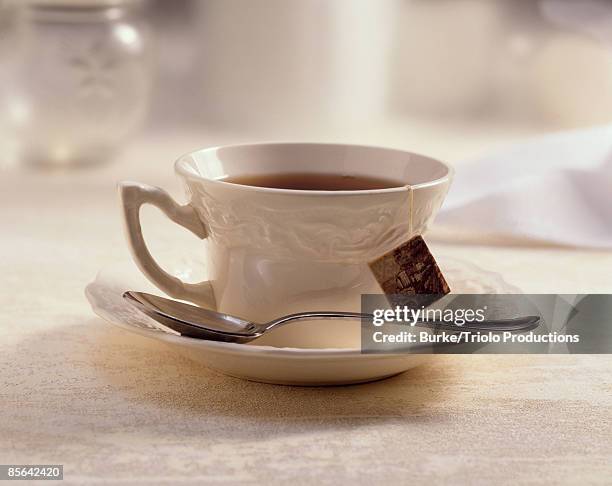 cup of tea - tea bags stock pictures, royalty-free photos & images