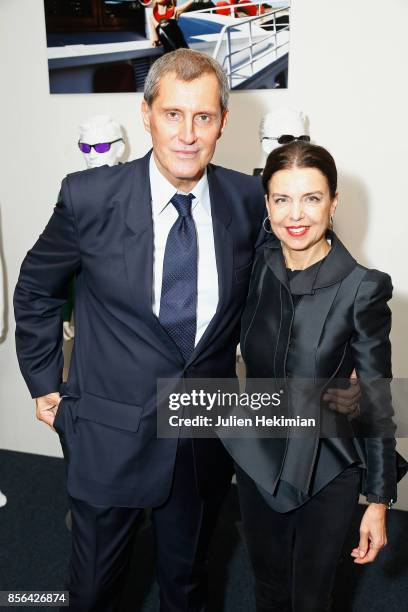 Jean-Pascal Hesse is pictured during his book signing with Dominique Vigna-Stringer at Pierre Cardin Museum as part of the Paris Fashion Week...