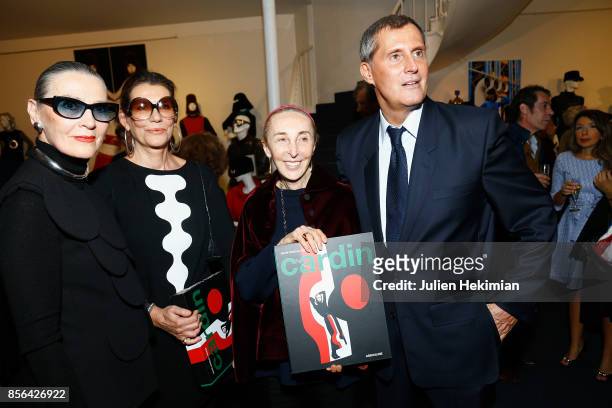 Jean-Pascal Hesse is pictured during his book signing with Maryse Gaspard, Martine Assouline and Carla Sozzani at Pierre Cardin Museum as part of the...