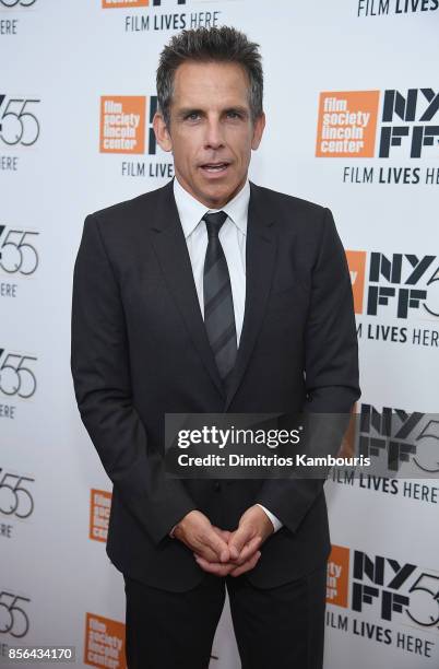 Ben Stiller attends The 55th New York Film Festival - "Meyerowitz" at Alice Tully Hall on October 1, 2017 in New York City.