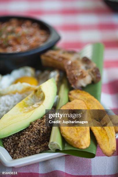 colombian bandeja paisa - bandeja stock pictures, royalty-free photos & images