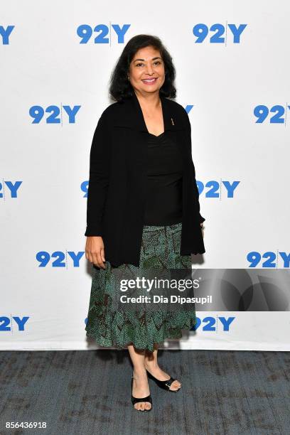 Hollywood Foreign Press Association president Meher Tatna attends Gal Gadot and Meher Tatna in Conversation with Carla Sosenko at 92nd Street Y on...