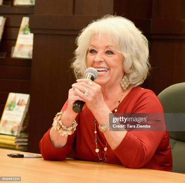 Paula Deen attends her book signing for 'At The Southern Table' at Barnes & Noble at The Grove on October 1, 2017 in Los Angeles, California.