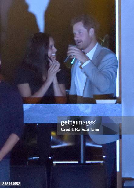 Meghan Markle and Prince Harry are seen at the Closing Ceremony on day 8 of the Invictus Games Toronto 2017 at the Air Canada Centre on September 30,...