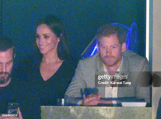 Meghan Markle and Prince Harry are seen at the Closing Ceremony on day 8 of the Invictus Games Toronto 2017 at the Air Canada Centre on September 30,...