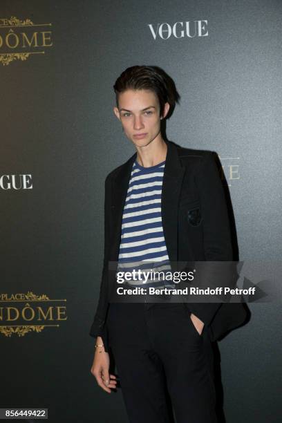 Agathe Mougin attends Vogue Party as part of the Paris Fashion Week Womenswear Spring/Summer 2018 at on October 1, 2017 in Paris, France.