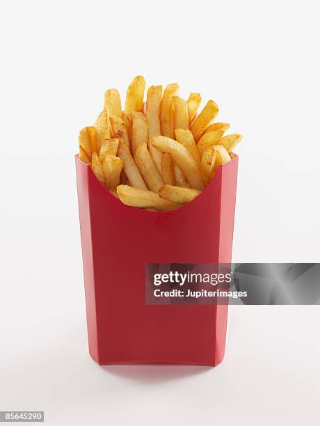 fast food french fries - transvet stockfoto's en -beelden