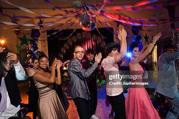 teenagers dancing together at prom - prom dancing stock pictures, royalty-free photos & images