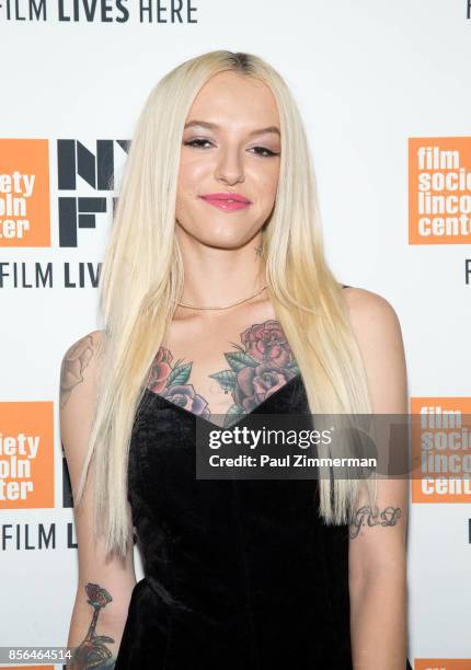 Bria Vinaite attends the 55th New York Film Festival - "The Florida Project" at Alice Tully Hall on October 1, 2017 in New York City.