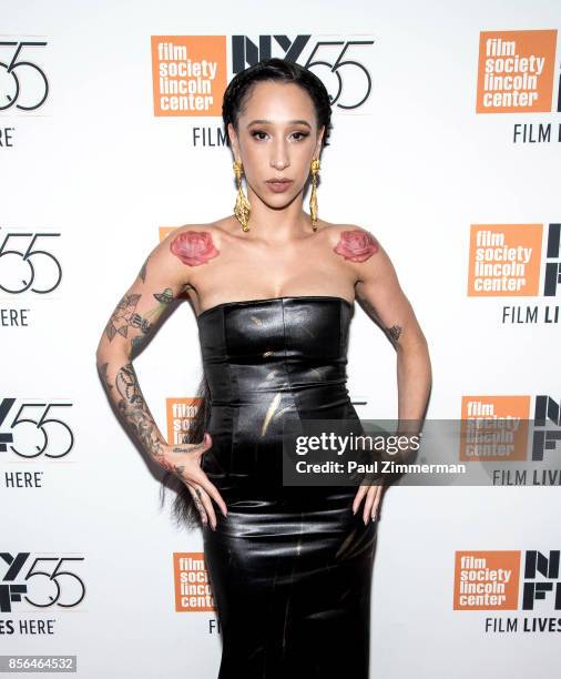 Mela Murder attends the 55th New York Film Festival - "The Florida Project" at Alice Tully Hall on October 1, 2017 in New York City.