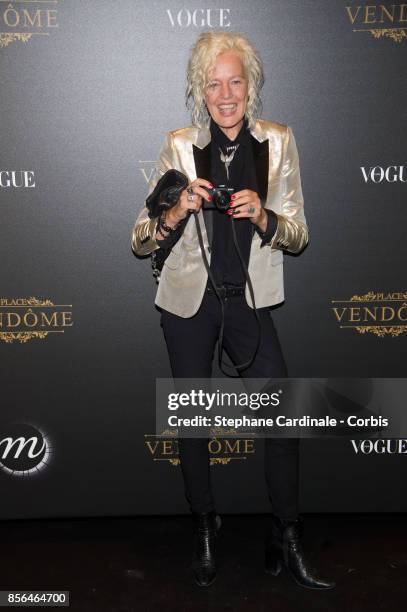 Ellen von Unwerth attends Vogue Party as part of the Paris Fashion Week Womenswear Spring/Summer 2018 at on October 1, 2017 in Paris, France.