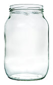 liter glass jar. Isolation with clipping paths