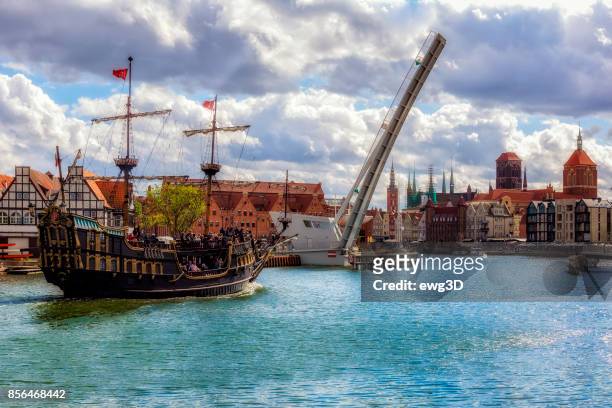 old town gdansk in summer, poland - gdansk stock pictures, royalty-free photos & images