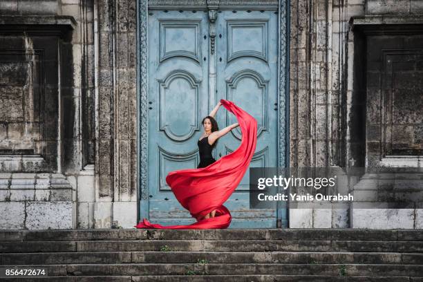 female ballet dancer dancing in lyon, france - floor gymnastics bildbanksfoton och bilder