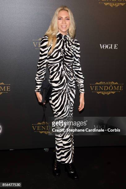 Sabine Getty attends Vogue Party as part of the Paris Fashion Week Womenswear Spring/Summer 2018 at on October 1, 2017 in Paris, France.