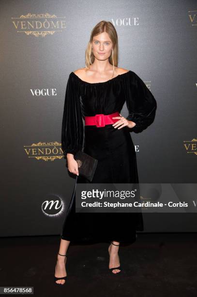 Constance Jablonski attends Vogue Party as part of the Paris Fashion Week Womenswear Spring/Summer 2018 at on October 1, 2017 in Paris, France.
