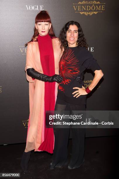 Betony Vernon and Blanca Li attend Vogue Party as part of the Paris Fashion Week Womenswear Spring/Summer 2018 at on October 1, 2017 in Paris, France.