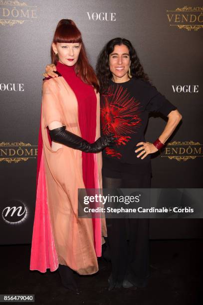 Betony Vernon and Blanca Li attend Vogue Party as part of the Paris Fashion Week Womenswear Spring/Summer 2018 at on October 1, 2017 in Paris, France.