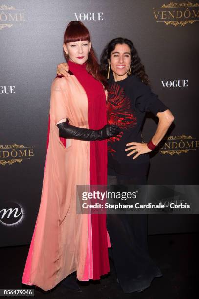Betony Vernon and Blanca Li attend Vogue Party as part of the Paris Fashion Week Womenswear Spring/Summer 2018 at on October 1, 2017 in Paris, France.