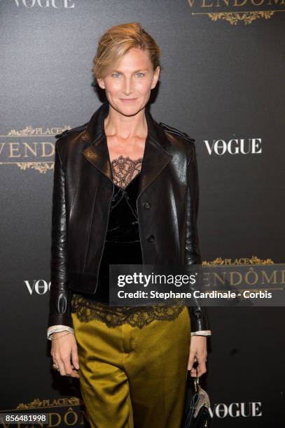 Elizabeth von Guttman attends Vogue Party as part of the Paris Fashion Week Womenswear Spring/Summer 2018 at on October 1, 2017 in Paris, France.
