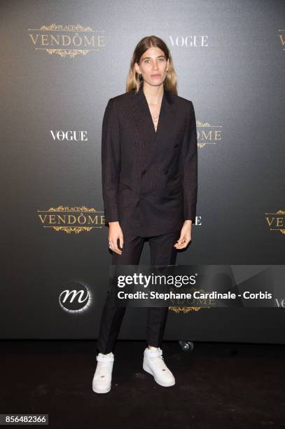 Veronika Heilbrunner attends Vogue Party as part of the Paris Fashion Week Womenswear Spring/Summer 2018 at on October 1, 2017 in Paris, France.