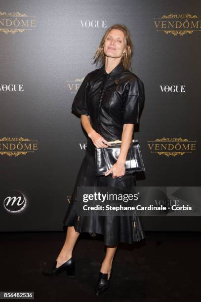 Malgosia Bela attends Vogue Party as part of the Paris Fashion Week Womenswear Spring/Summer 2018 at on October 1, 2017 in Paris, France.