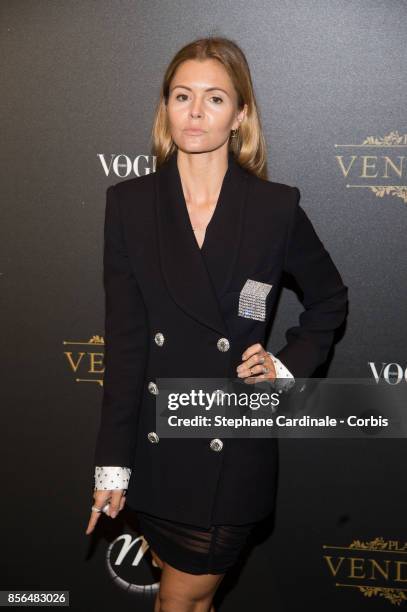 Elizabeth Sulcer attends Vogue Party as part of the Paris Fashion Week Womenswear Spring/Summer 2018 at on October 1, 2017 in Paris, France.