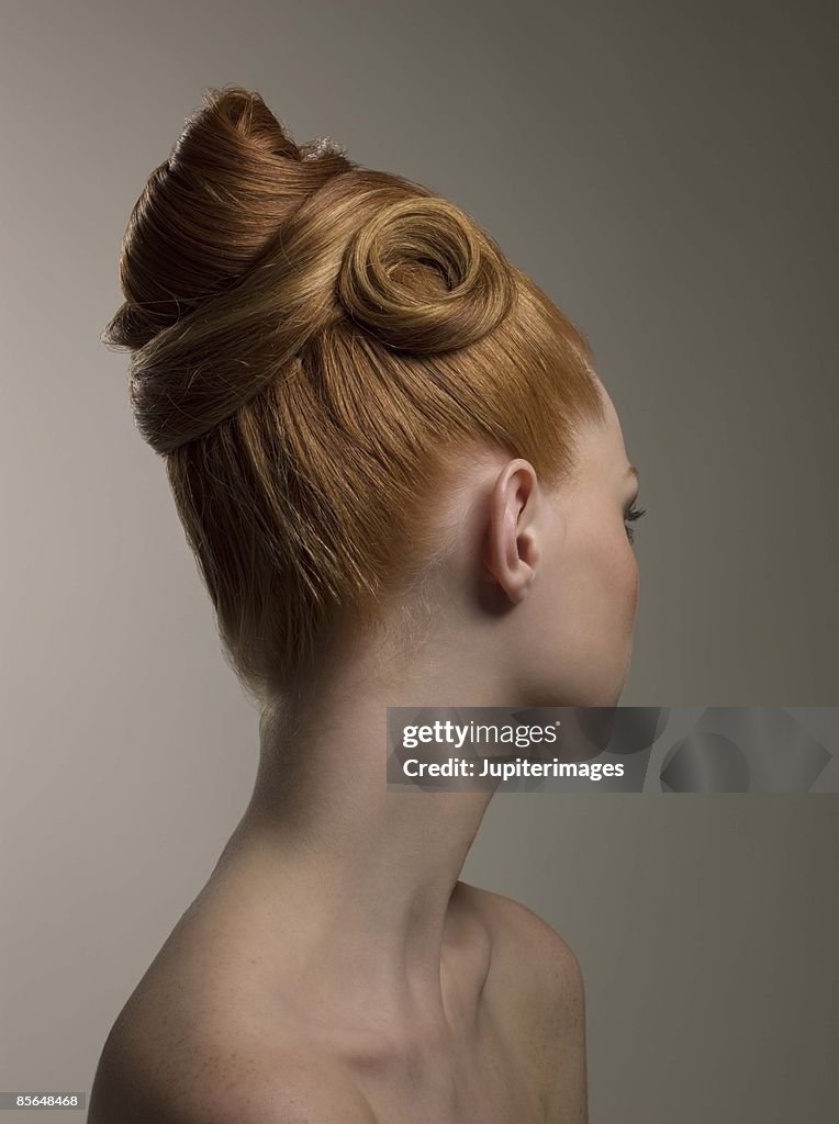 Woman with contemporary hairstyle