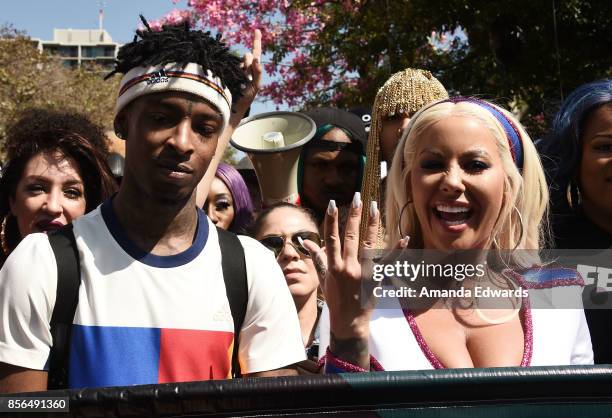 Amber Rose Rapper 270 Amber Rose 21 Savage Photos & High Res Pictures - Getty Images
