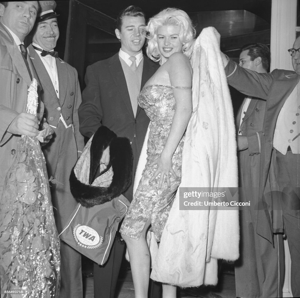 Jayne Rome American actress Jayne Mansfield and actor Mickey Hargitay in a... News ...