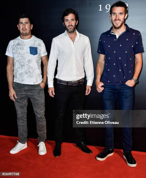 Leonardo Mayer of Argentina and friends attend the 2017 China Open Player Party at Beijing Olympic Tower on October 1, 2017 in Beijing, China.