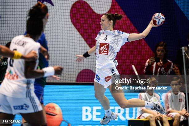 Blandine Dancete of France during the handball women's international friendly match between France and Brazil on October 1, 2017 in...