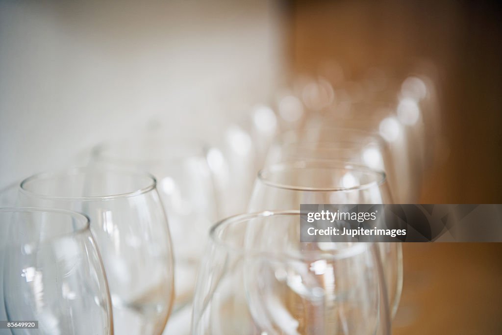 Close up of wine glasses