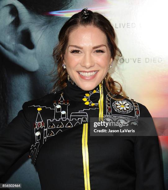 Allison Holker attends the premiere of "Flatliners" at The Theatre at Ace Hotel on September 27, 2017 in Los Angeles, California.