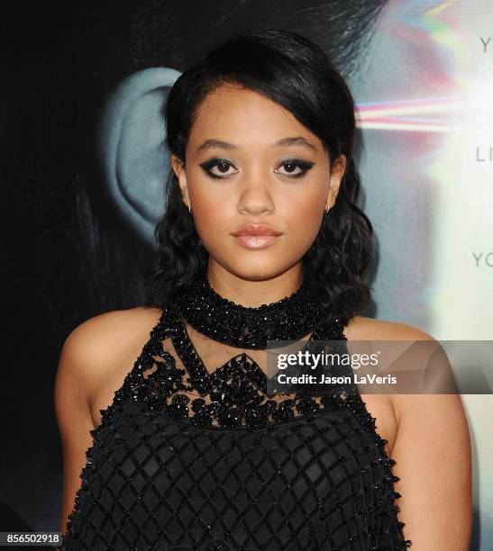 Actress Kiersey Clemons attends the premiere of "Flatliners" at The Theatre at Ace Hotel on September 27, 2017 in Los Angeles, California.