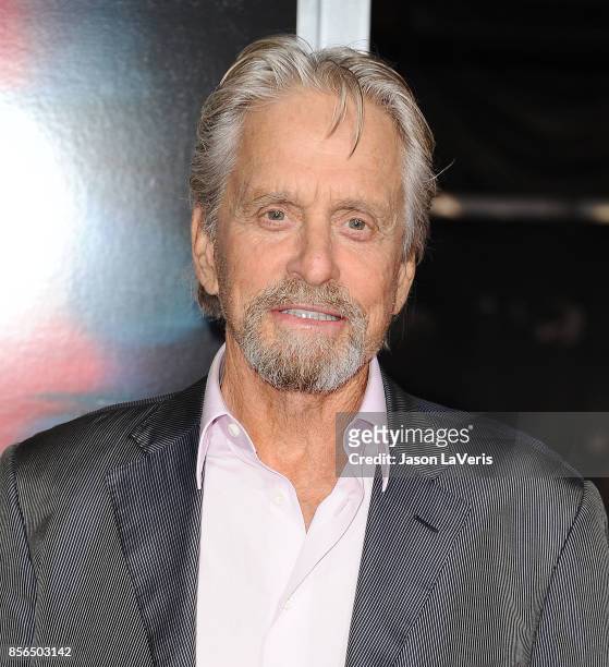 Actor Michael Douglas attends the premiere of "Flatliners" at The Theatre at Ace Hotel on September 27, 2017 in Los Angeles, California.