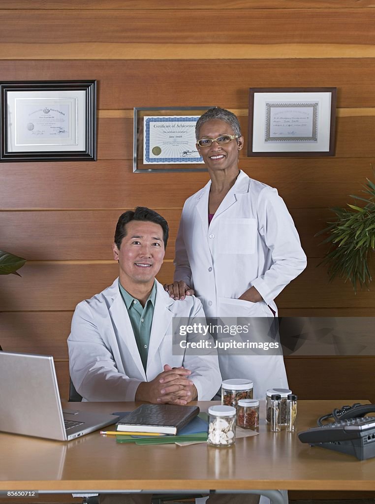 Holistic physicians in office