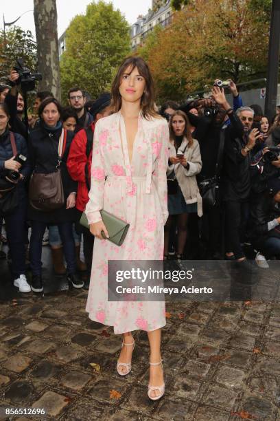 Jeanne Damas attends the Valentino show as part of the Paris Fashion Week Womenswear Spring/Summer 2018 on October 1, 2017 in Paris, France.