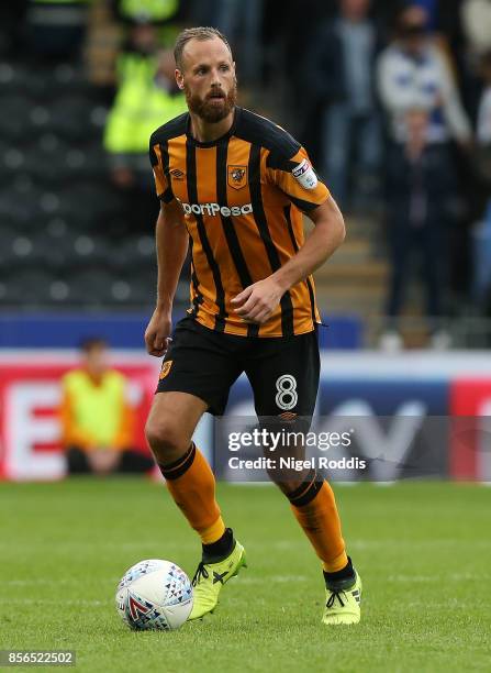 David Meyler of Hull City during the Sky Bet Championship match between Hull City and Birmingham City at KCOM Stadium on September 30, 2017 in Hull,...