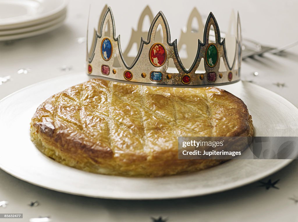 Epiphany King's Cake with crown