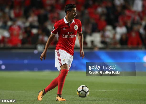 Benfica defender Andre Almeida from Portugal in action during the Primeira Liga match between SL Benfica and Portimonense SC at Estadio da Luz on...