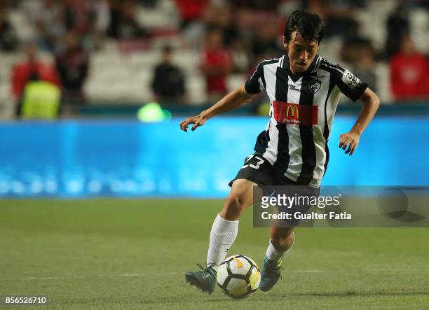 Portimonense SC forward Shoya Nakajima from Japan in action during the Primeira Liga match between SL Benfica and Portimonense SC at Estadio da Luz...