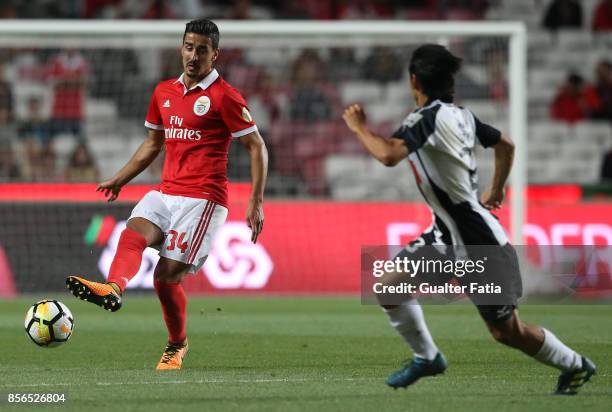 Benfica defender Andre Almeida from Portugal in action during the Primeira Liga match between SL Benfica and Portimonense SC at Estadio da Luz on...