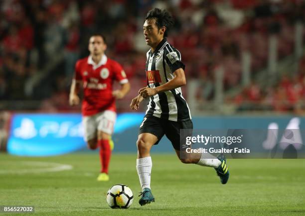 Portimonense SC forward Shoya Nakajima from Japan in action during the Primeira Liga match between SL Benfica and Portimonense SC at Estadio da Luz...