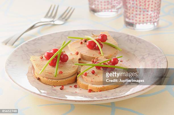 foie gras pate on toast - foie gras stock pictures, royalty-free photos & images