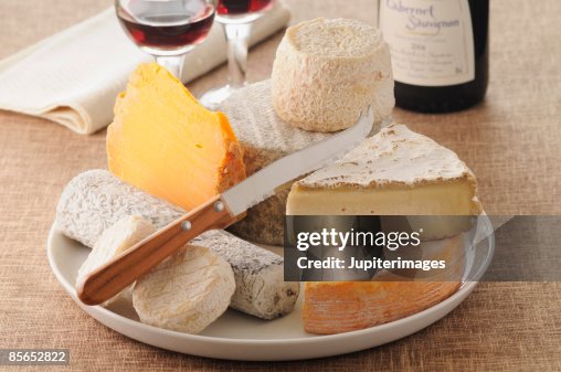 Cheese plate with wine Cheese plate with wine