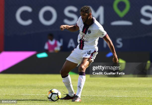 Chaves defender Djavan from Brazil in action during the Primeira Liga match between GD Estoril Praia and GD Chaves at Estadio Antonio Coimbra da Mota...