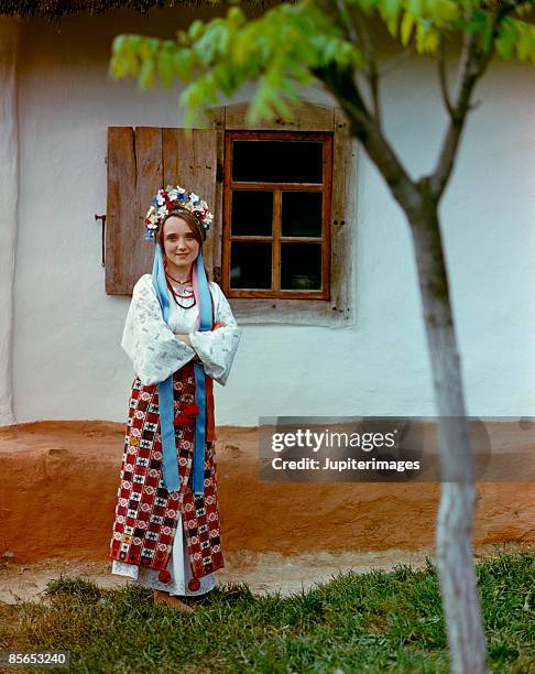 girl in traditional attire , kiev , ukraine - traditional clothing of ukraine stock pictures, royalty-free photos & images