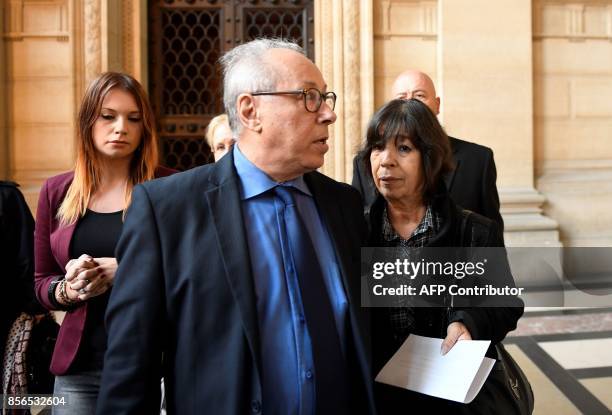 Albert Chennouf-Meyer, father of Abel Chennouf, Chennouf's mother and Caroline , companion of late paratrooper Abel Chennouf, arrive on October 2,...